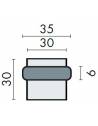 Butoir de sol EXS 1, inox poli