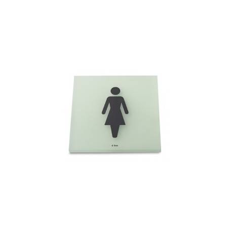 Pictogramme carré à coller 86x86 mm, Femme, acrylique