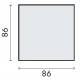 Pictogramme carré à coller 86x86 mm, Homme, acrylique