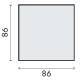 Pictogramme carré à coller 86x86 mm, Homme, inox brossé 316