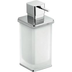 Distributeur de savon liquide à poser, 280 ml, chromé/verre, LULU