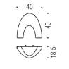 Bouton de meuble F533, chromé mat