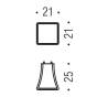 Bouton de meuble F536, chromé