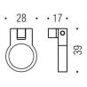 Bouton de meuble F522, chromé sat