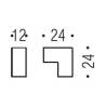 Bouton de meuble F515, chromé