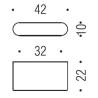 Bouton de meuble F525, entraxe 32 mm, chromé