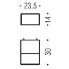 Bouton de meuble F527, chromé sat