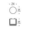 Bouton de meuble F535, chromé mat