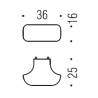 Bouton de meuble F532, chromé