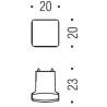 Bouton de meuble F526, chromé