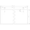 Tablette en verre 630x170 mm