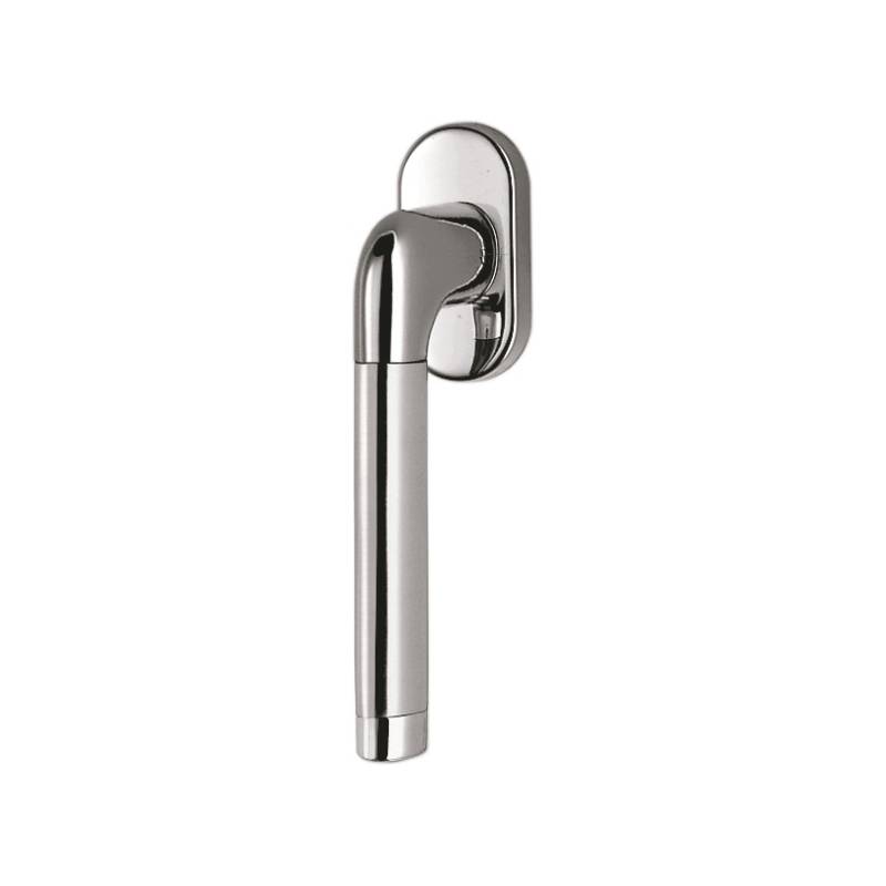 Béquille de fenêtre TAIPAN sur rosace ovale, chromé/chromé mat