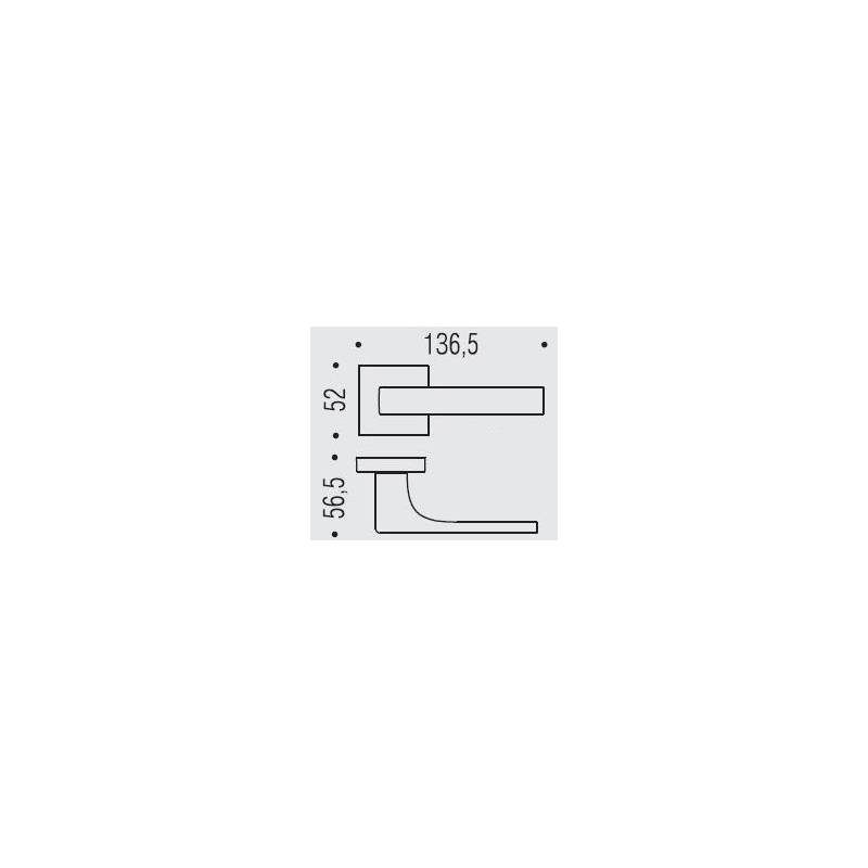 Paire de béquilles ROBOCINQUE S sur rosace carré, graphite mat
