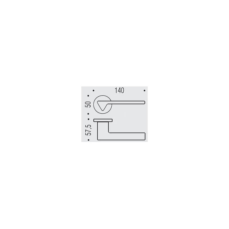 Paire de béquilles AMA sur rosace ronde, graphite mat