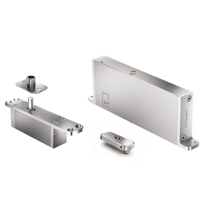 Ensemble pivot Système M+ réf. STM+B/TP70 avec plaque rectangulaire inox