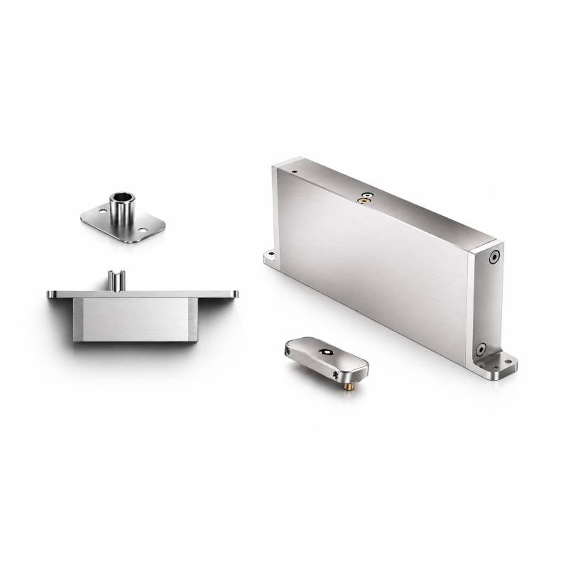 Ensemble pivot Système M+ réf. STM+D/TP70 avec plaque rectangulaire inox