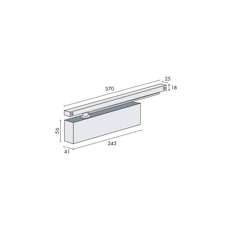 Ferme-porte EXS 310, tout inox, force 1-3