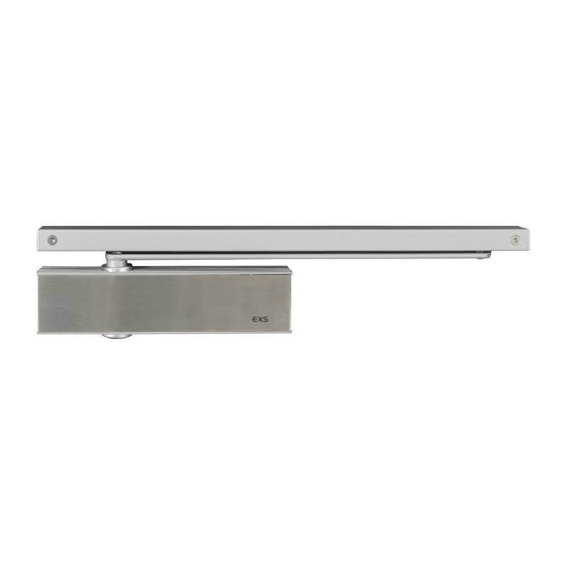 Ferme-porte EXS 620, capot 3 côtés inox, force 2-5, argent