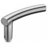 Unité de béquille B 19 mm, droite, inox brossé 316