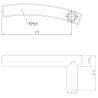 Unité de béquille B 19 mm, droite, inox brossé 316
