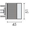 Bouton cylindrique mobile, sans rosace, inox brossé 316
