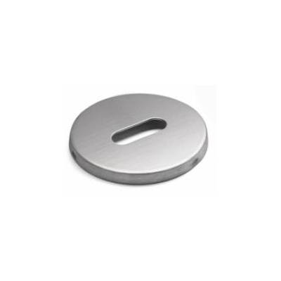 Paire de rosaces rondes clé L, inox brossé 316