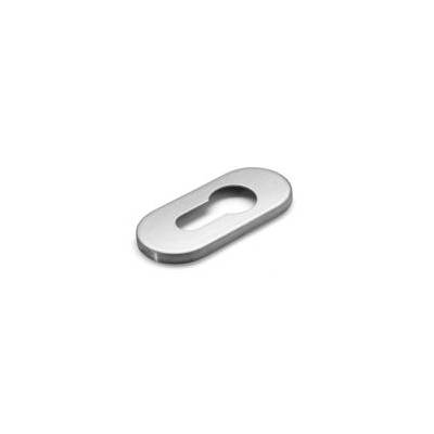 Paire de rosaces ovales clé I, inox brossé 316
