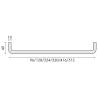 Tirant de meuble en U Ø 10 mm, entraxe 512 mm, inox brossé 316