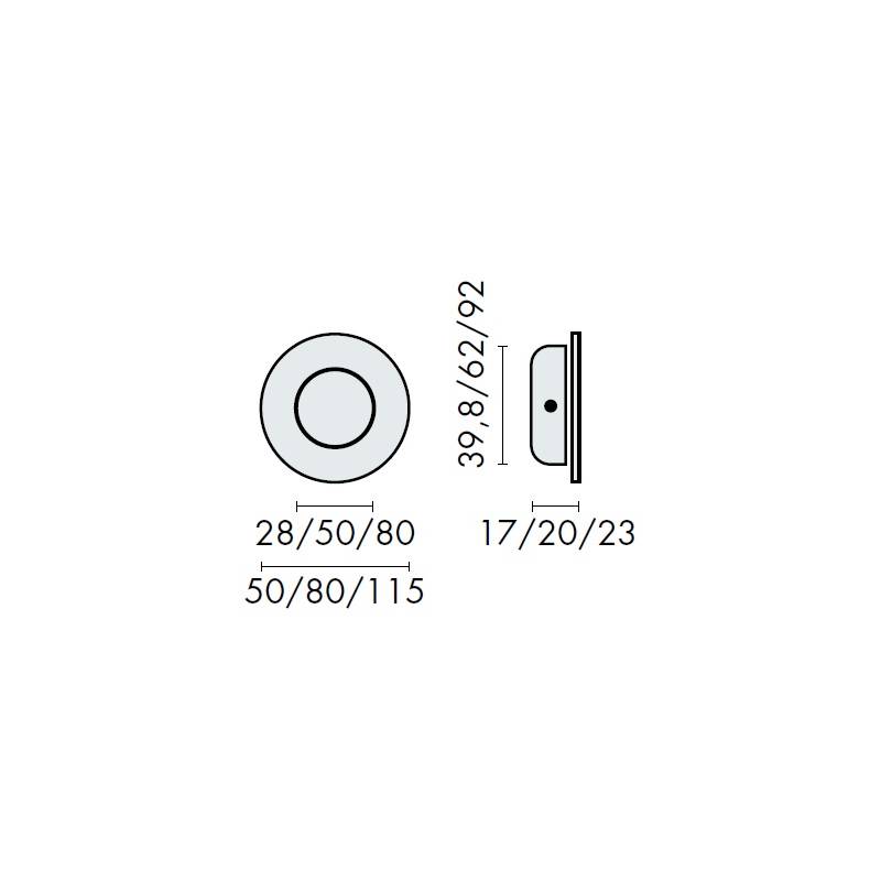 Cuvette ronde encastrée Ø 80 mm, inox brossé 316