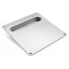 Cuvette ovale sur plaque carrée encastrée 175x175 mm, inox brossé 316