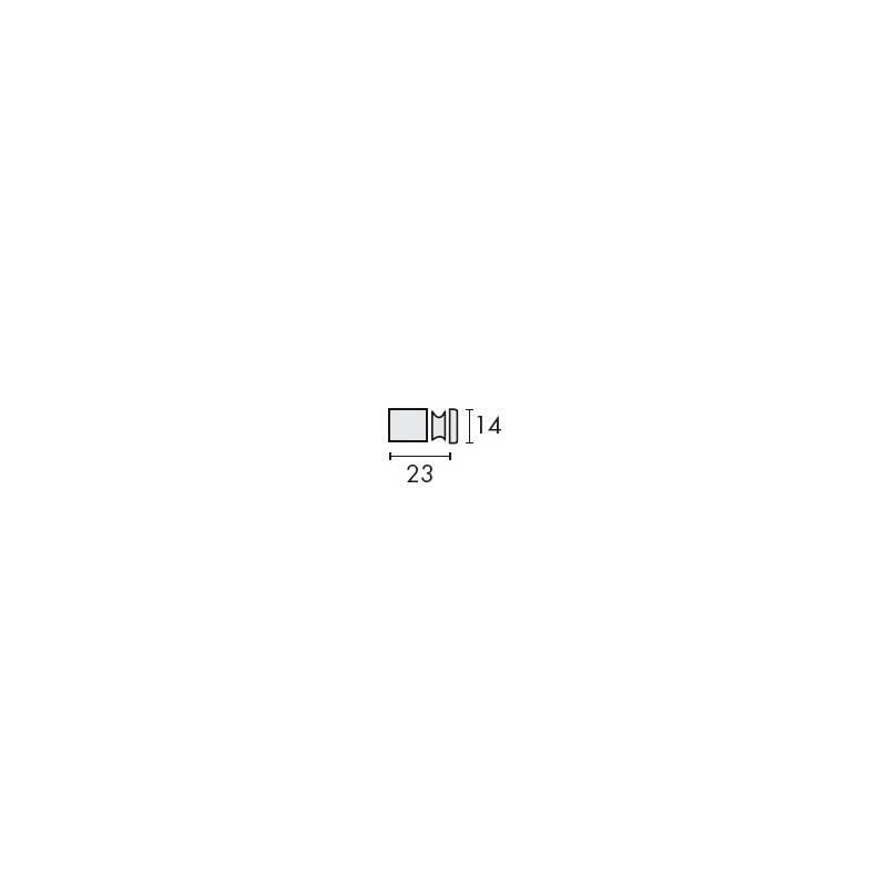 Bouton de meuble Ø 14 mm, inox brossé 316