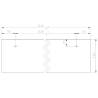 Tablette en verre 630x120 mm