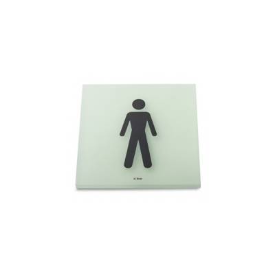 Pictogramme carré à coller 86x86 mm, Homme, acrylique