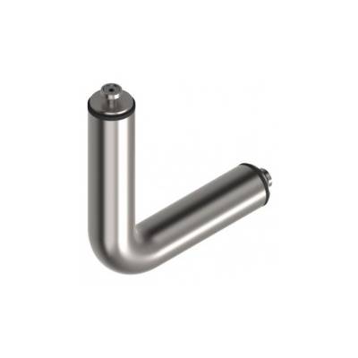 Tube coudé à 90°, inox brossé 316