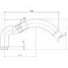 Unité de béquille M 19 mm, inox brossé 316