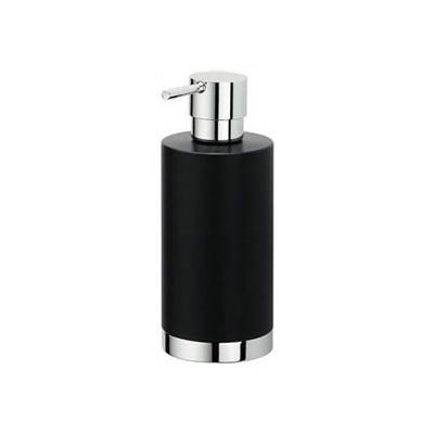 Distributeur de savon liquide à poser, 250 ml, chromé/noir, NORDIC