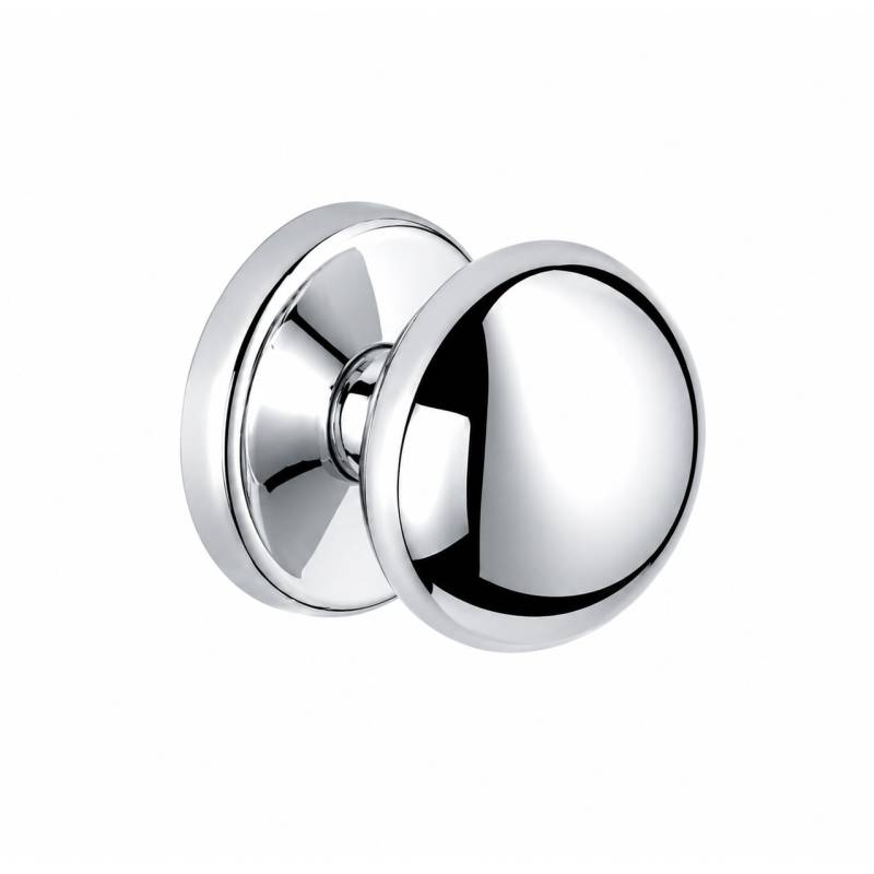 Bouton fixe ROBOT 45, Ø 55 mm sur rosace ronde, chromé