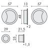 Cuvette encastrée OPEN Ø 57 mm, chromé mat