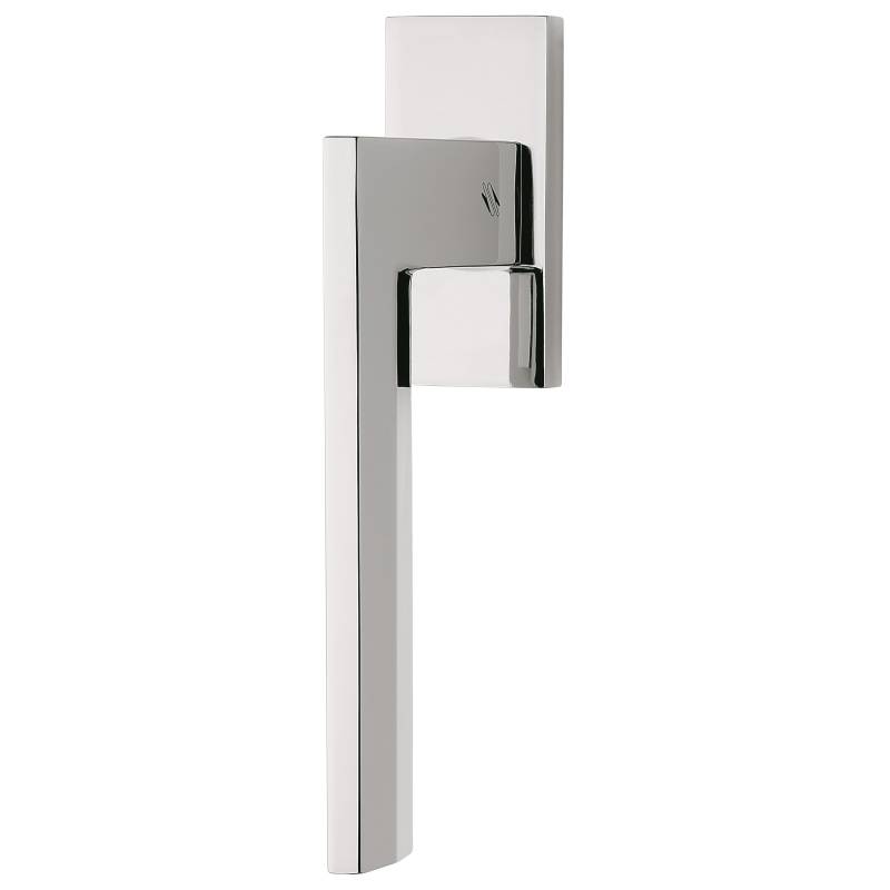 Béquille de fenêtre ELECTRA sur rosace rectangulaire, chromé mat