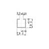 Fourreau 7-8 mm, longueur 33 mm