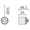 Embout droit, inox brossé 316