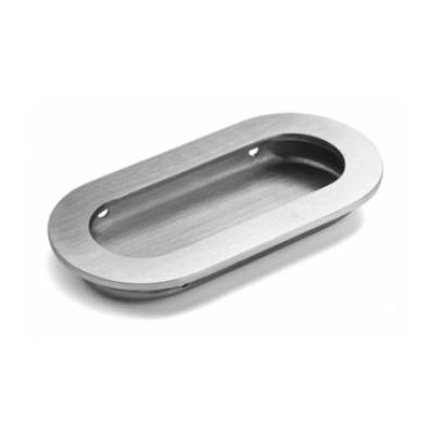 Cuvette ovale encastrée 50x102 mm, inox brossé 316