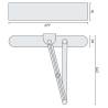 Ferme-porte à bras compas, force EN 2-5, inox brossé 316