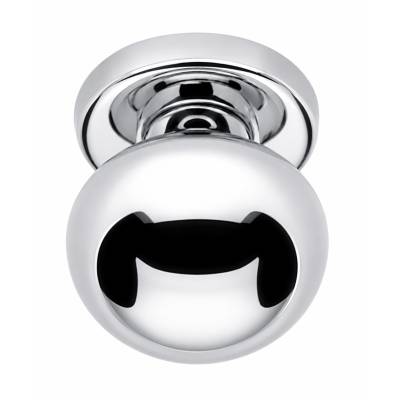 Bouton fixe ROBOT 55, Ø 70 mm sur rosace ronde, chromé