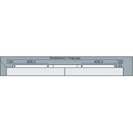 Sélecteur de fermeture EXS SR universel argent Din Dte s/bras côté paumelles